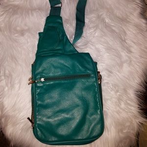 Leather crossbody bag